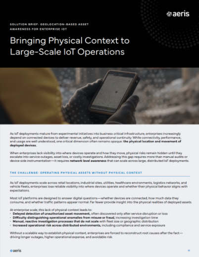 Solution Brief: Geolocation-Based Asset Awareness for Enterprise IoT